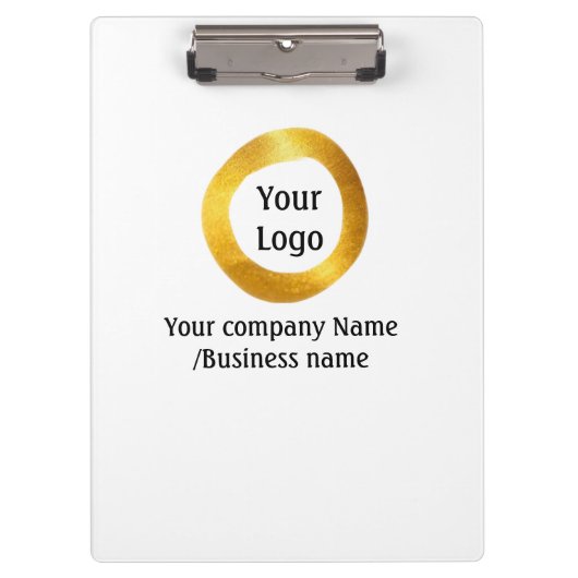 eenvoudig add your logo gold sociale website klembord (Voorkant)