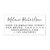 Eenvoudig adres contactgegevens retouradres rubberstempel (Afrduk)