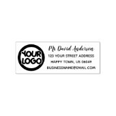 Eenvoudig adres e-mail bedrijfslogo rubberstempel (Gestempeld)