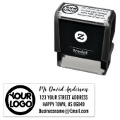 Eenvoudig adres e-mail bedrijfslogo zelfinktende stempel (In situ)