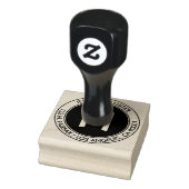 Eenvoudig adres & initiële monogram #2 rubberstempel (Stempel)