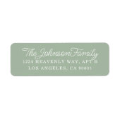 Eenvoudig adres Label Sage Green (Voorkant)