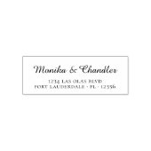 Eenvoudig adres voor weduwschap met Script-paar Zelfinktende Stempel (Design)