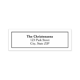 Eenvoudig adres  zelfinktende stempel