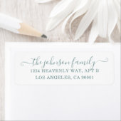 Eenvoudig adreslabel Leegblauw op wit Etiket (Insitu)