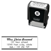 Eenvoudig adreslabel met regels  zelfinktende stempel (In situ)