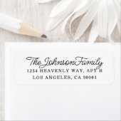 Eenvoudig adreslabel zwart-wit etiket (Insitu)