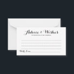 Eenvoudig advies over kabelweduwen en -wensen voor<br><div class="desc">Eenvoudig Elegant Script Wedding Advice & Wishes Kaart - Voel u vrij om dit eenvoudige maar mooie trouwadvies en deze wenskaart te bewerken,  aan te passen en aan te passen. Bewerk opties.</div>