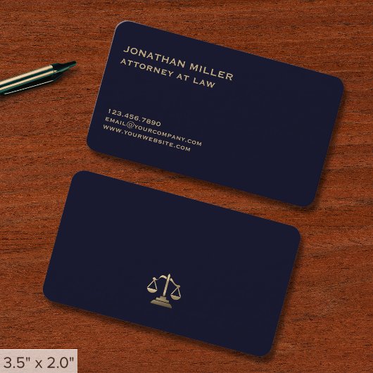 Eenvoudig advocaat visitekaartje