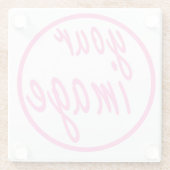 Eenvoudig  Afbeelding Fotosjabloon Glazen Onderzetter (Achterkant)