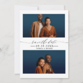 Eenvoudig afbeeldingsweddenschap Save the Date 2 P Kaart (Voorkant)