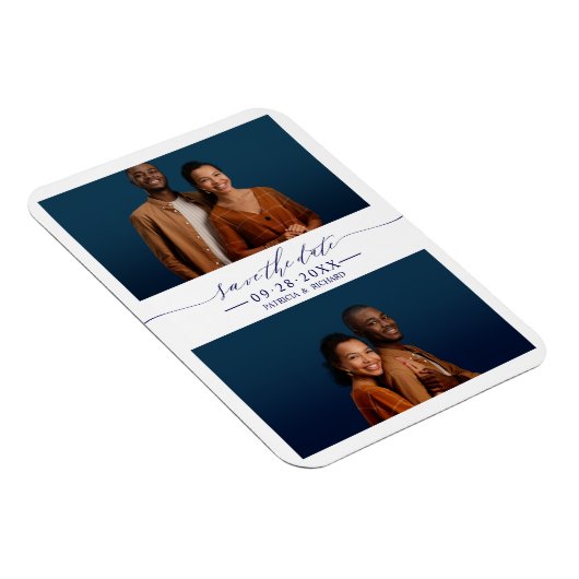 Eenvoudig afbeeldingsweddenschap Save the Date 2 P Magneet (Rechterzijde)