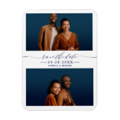 Eenvoudig afbeeldingsweddenschap Save the Date 2 P Magneet (Verticaal)