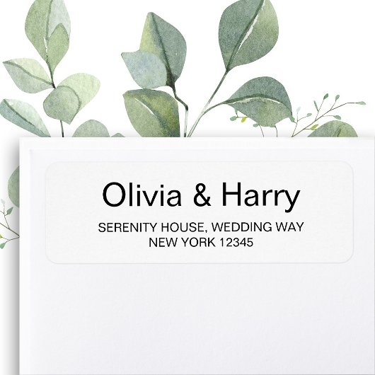 Eenvoudig afdrukadreslabel met groot afdruk etiket