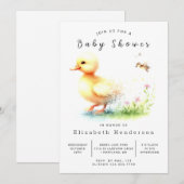 Eenvoudig afdrukbaar Baby shower Kaart (Voorkant / Achterkant)