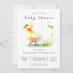 Eenvoudig afdrukbaar Baby shower Kaart