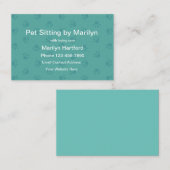 Eenvoudig afdrukken Pet Sitting Services Pauw Visitekaartje (Voorkant / Achterkant)