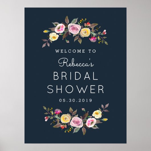 Eenvoudig afdrukken van  bruiloft-douches poster (Voorkant)