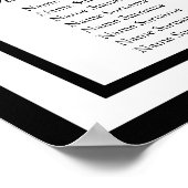 Eenvoudig afdrukplan voor zwarte bruiloft poster (Hoek)