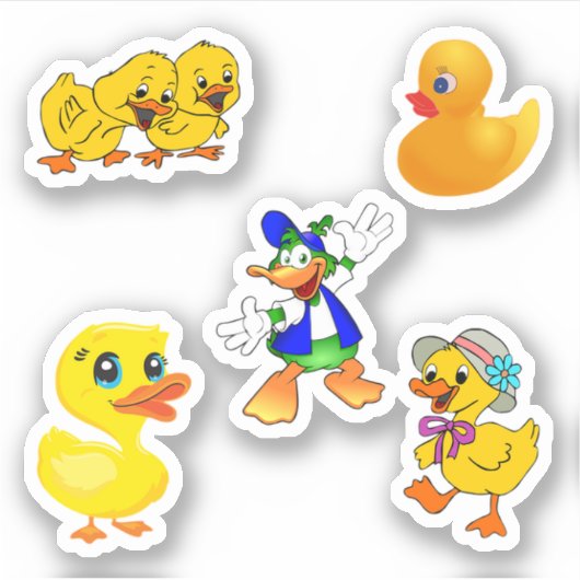 Eenvoudig afgeleid door eenden sticker (Voorkant)