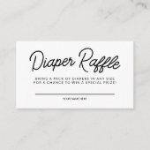 Eenvoudig afspeelbaar Baby shower, dunne raffle Informatiekaartje (Voorkant)