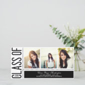 Eenvoudig Afstudeer Uitnodiging (Staand voorkant)