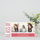 Eenvoudig afstudeerbericht aankondiging (Staand voorkant)