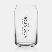 Eenvoudig Afstudeerder 2024 High School Afstuderen Blikvorm Glas (Voorkant)