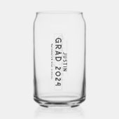 Eenvoudig Afstudeerder 2024 High School Afstuderen Blikvorm Glas (Achterkant)