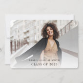 Eenvoudig Afstudeerder Foto Afstuderen Elegant Par Kaart (Voorkant)