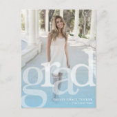 Eenvoudig AFSTUDEERDER Lichte Blauwe Bekleding om  Briefkaart (Voorkant)
