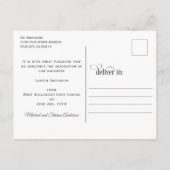 Eenvoudig Afstudeerder Logo Afstuderen Aankondigin Aankondigingskaart (Achterkant)