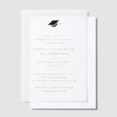 Eenvoudig Afstudeerder Pet Elegant Afstuderen Vellum Uitnodigingen (Offset)