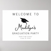 Eenvoudig afstudeerfeest Welkomstbord Poster (Voorkant)