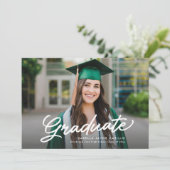 Eenvoudig afstudeerscript twee foto's afstuderen kaart (Staand voorkant)