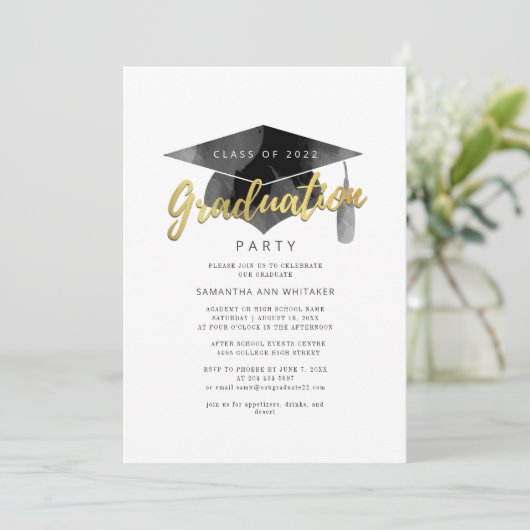 Eenvoudig Afstuderen 2025 Minimalistisch Afstudeer Kaart (Staand voorkant)