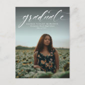 Eenvoudig afstuderen aankondiging briefkaart (Voorkant)