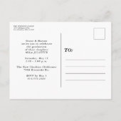 Eenvoudig afstuderen aankondiging briefkaart (Achterkant)