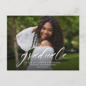 Eenvoudig afstuderen aankondiging briefkaart (Voorkant)