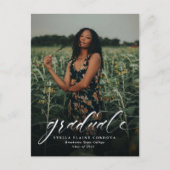 Eenvoudig afstuderen aankondiging briefkaart (Voorkant)