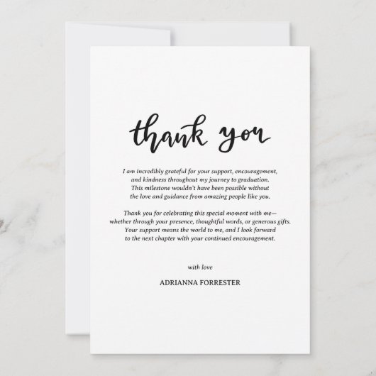 Eenvoudig Afstuderen Bedankt Script Afstudeerder F (Achterkant)