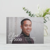 Eenvoudig Afstuderen bewerkbare kleuren invitat Kaart (Staand voorkant)