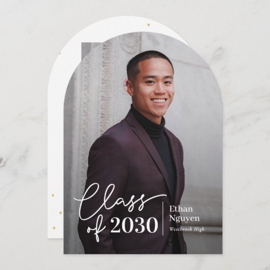 Eenvoudig Afstuderen bewerkbare kleuren Kaart (Voorkant / Achterkant)