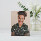 Eenvoudig afstuderen dank u foto briefkaart (Staand voorkant)
