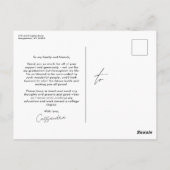 Eenvoudig afstuderen dank u foto briefkaart (Achterkant)