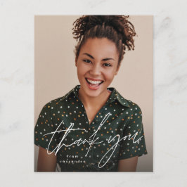 Eenvoudig afstuderen dank u foto briefkaart