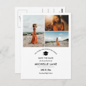 Eenvoudig Afstuderen De datum opslaan Afstudeerder Briefkaart (Voorkant / Achterkant)