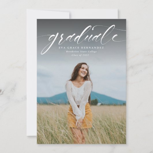 Eenvoudig afstuderen één aankondiging van het foto (Voorkant)