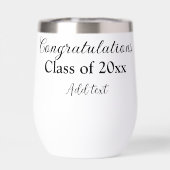 Eenvoudig afstuderen felicitaties Minimale add cla (Achterkant)