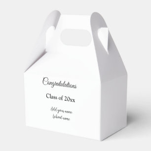 Eenvoudig afstuderen felicitaties Minimale add cla Bedankdoosjes